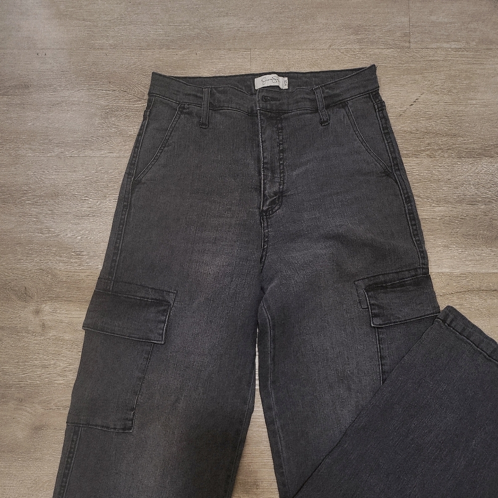 Women's Dark Gray Cargo Jeans